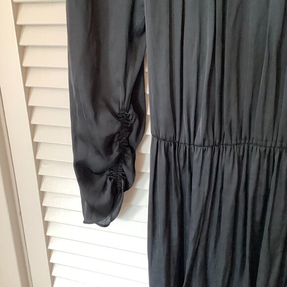 Zadig & Voltaire Reveal Satin Dress black long sleeve mini medium - Picture 8 of 11